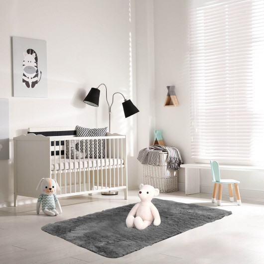 Modern Soft 4x6 Shag Rug with Anti-Slip Bottom - Image 5