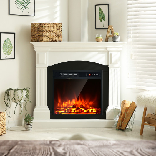 18 Inch Freestanding or Recessed Electric Fireplace Heater 1500W