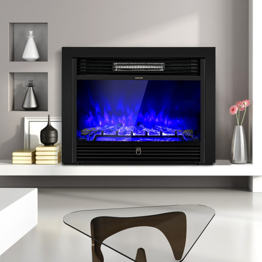 28.5 Inch Electric Fireplace with Adjustable Heat and Flame Colors