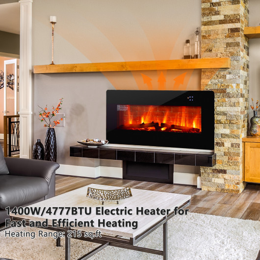 36 Inch Wall Mounted Electric Fireplace with Remote Control