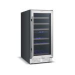 Dual Zone 30-Bottle Wine Cooler with Temperature Memory - Silver