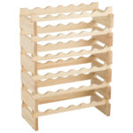 Stackable Wooden Wine Rack for 36 Bottles Wobble-Free Design