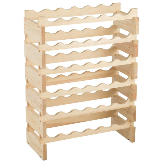Stackable Wooden Wine Rack for 36 Bottles Wobble-Free Design - Image 3
