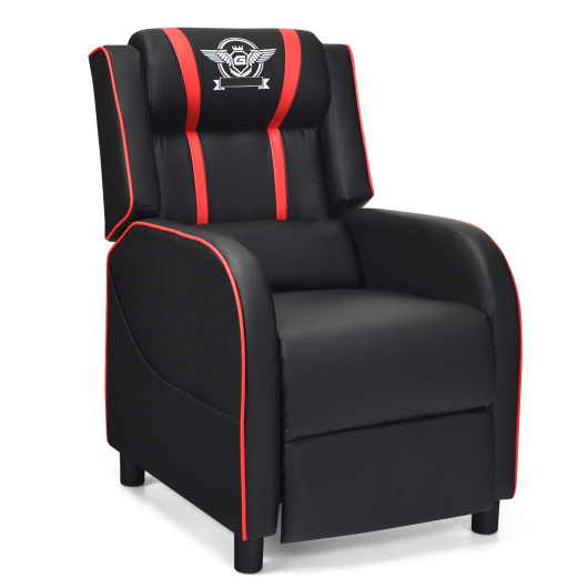Reclining Massage Gaming Chair with Adjustable Backrest and Footrest - Image 3