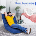 Adjustable 14-Position Floor Gaming Sofa Chair with Ergonomic Backrest