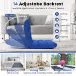 Adjustable 14-Position Floor Gaming Sofa Chair with Ergonomic Backrest