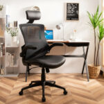 Ergonomic Office Chair with Lumbar Support and Flip-Up Arms