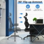 Ergonomic Office Chair with Lumbar Support and Flip-Up Arms