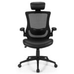 Ergonomic Office Chair with Lumbar Support and Flip-Up Arms