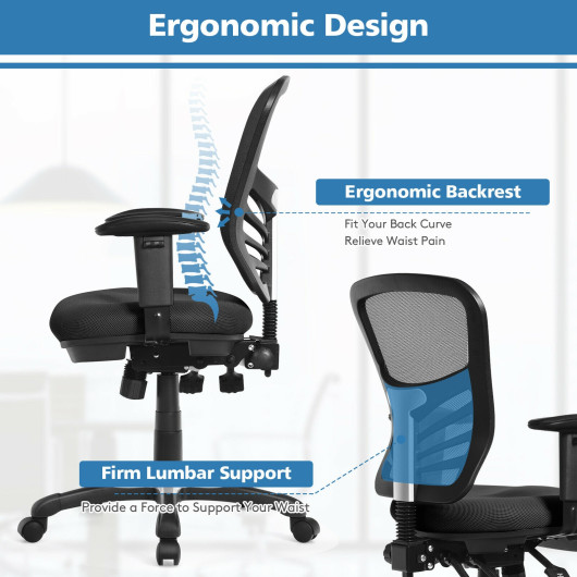 Ergonomic Mesh Office Chair with Adjustable Height and Armrests