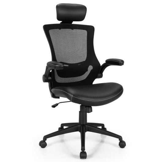 Ergonomic Office Chair with Lumbar Support and Flip-Up Arms - Image 3