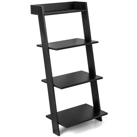 4-Tier Ladder Shelf with Stable Frame and Anti-Tip Protection