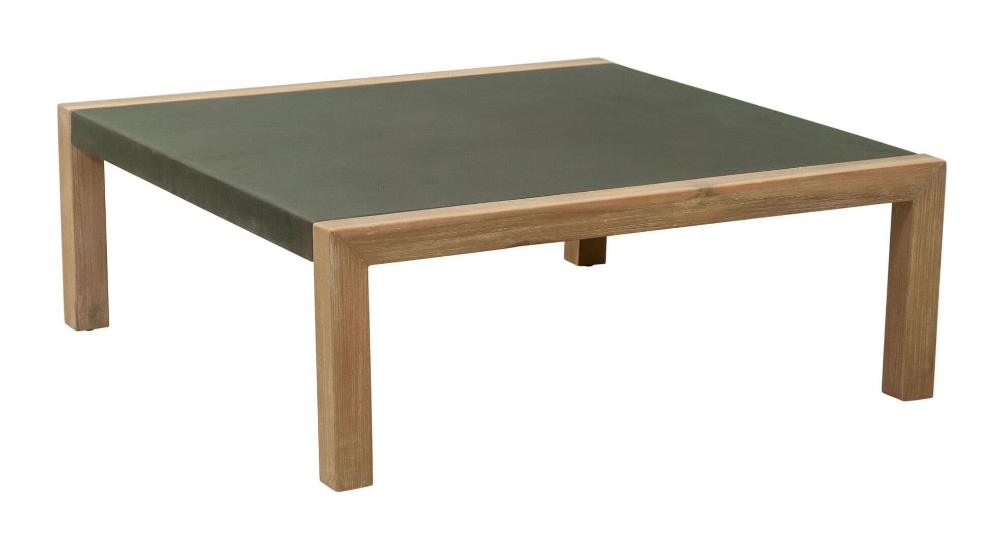Gray Terrazzo and Acacia Wood Coffee Table for Living Rooms