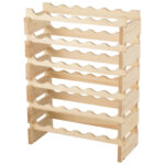 Stackable Wooden Wine Rack for 36 Bottles Wobble-Free Design