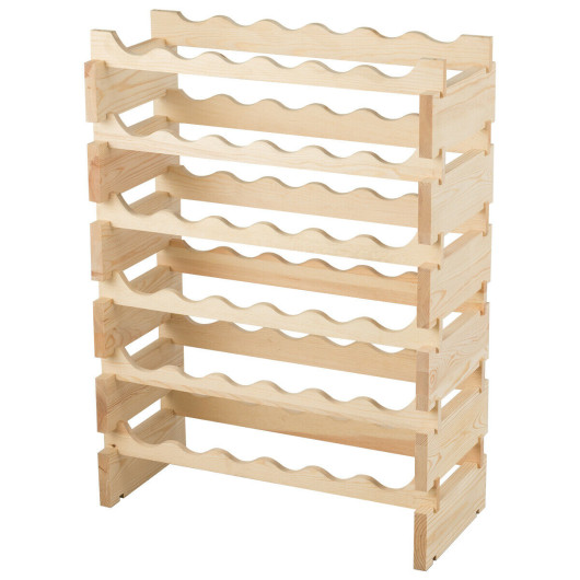 Stackable Wooden Wine Rack for 36 Bottles Wobble-Free Design - Image 4