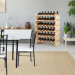 Stackable Wooden Wine Rack for 36 Bottles Wobble-Free Design