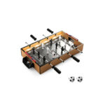 Compact LED Foosball Table with Non-Slip Handles for Two Players