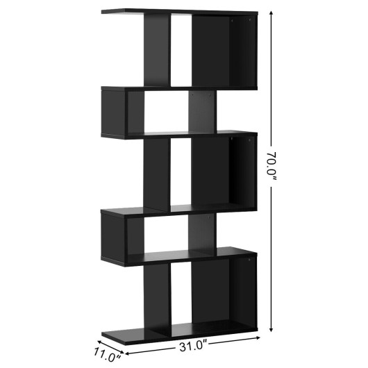 5 Tier Space-Saving Ladder Corner Bookshelf with Modern Design