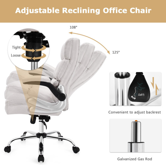 Ergonomic High Back Swivel Office Chair with Flip-up Arms