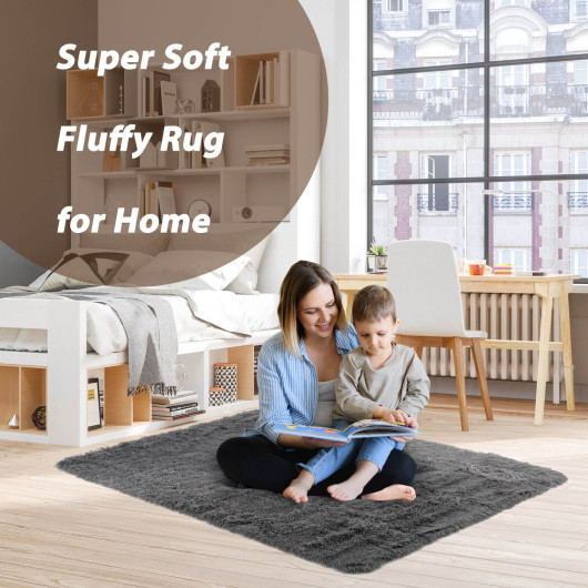 Modern Soft 4x6 Shag Rug with Anti-Slip Bottom - Image 6