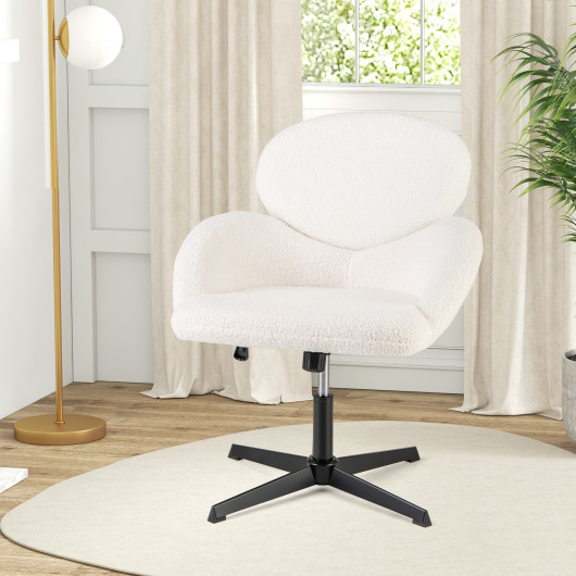Cross-Legged Swivel Chair with Adjustable Height and Rocking Function