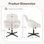 Cross-Legged Swivel Chair with Adjustable Height and Rocking Function