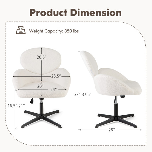 Cross-Legged Swivel Chair with Adjustable Height and Rocking Function - Image 4