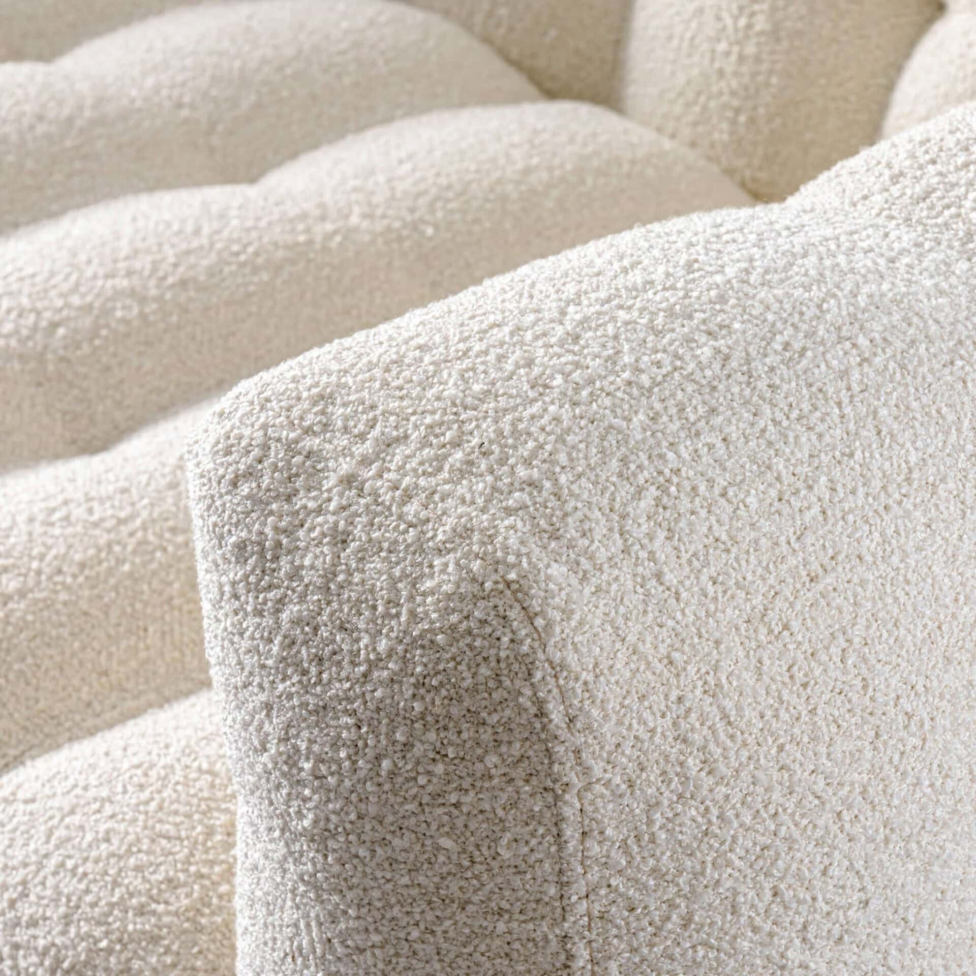 Cream Boucle Tufted Chesterfield Sofa with Removable Legs - Image 5