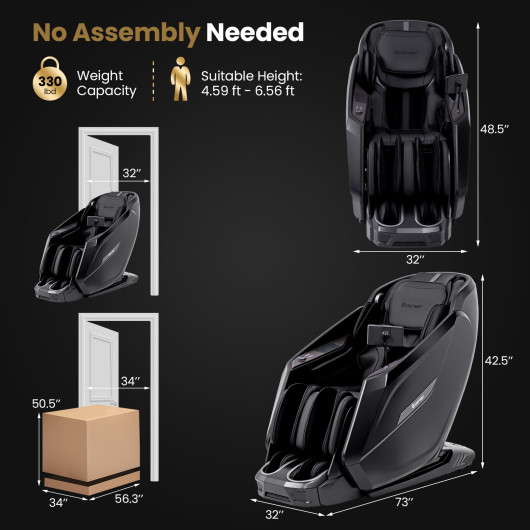 Zero Gravity SL Track Massage Chair with Heat and Airbags