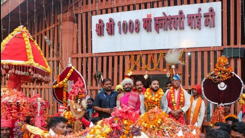 Devgudi gathering of village deities during Bastar Dussehra Jagdalpur