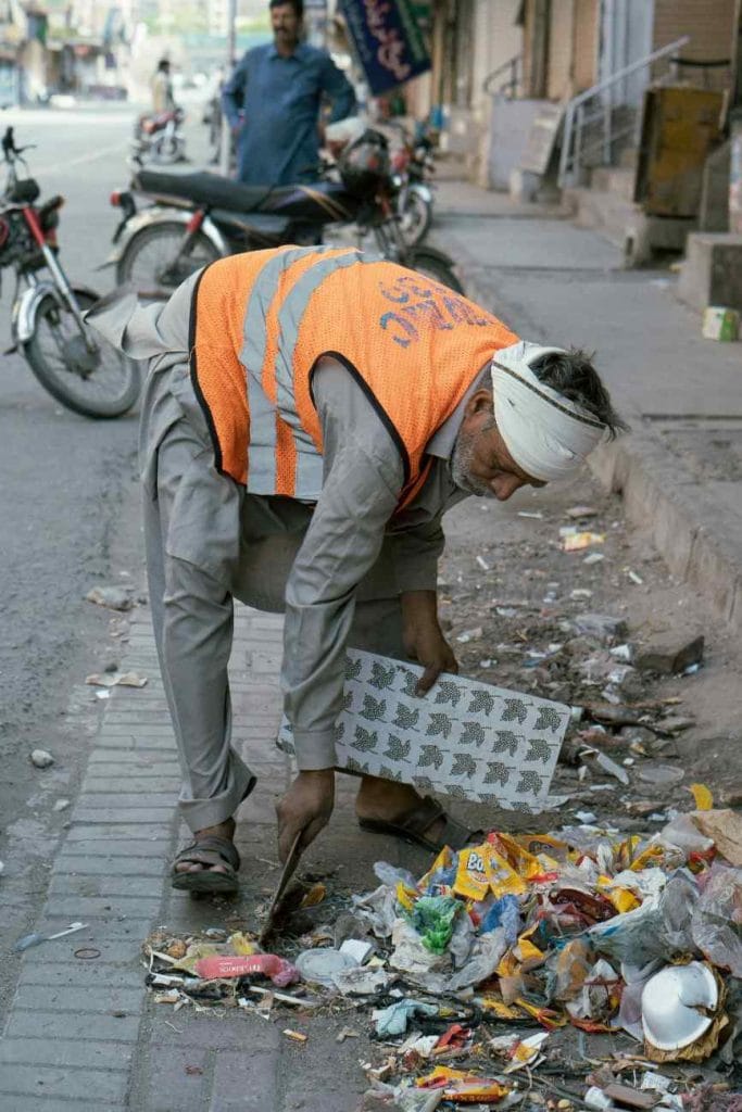 Volunteers ensuring cleanliness at Rajim Kumbh Mela, Chhattisgarh