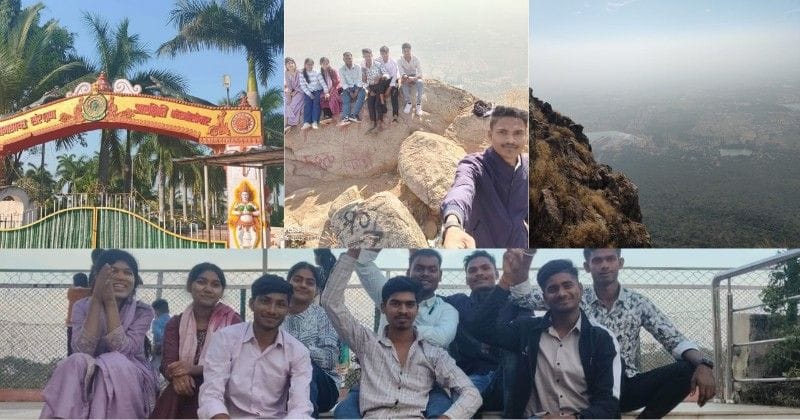 Janjgir Champa Tourist Places group of friends enjoying a scenic hill and temple visit