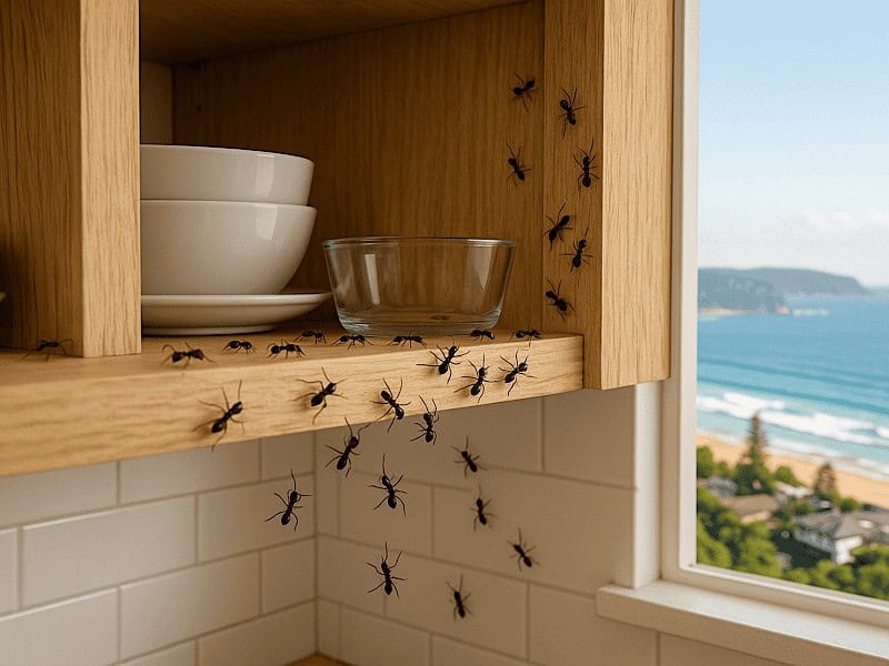 ant control northern beaches ant in cupboard