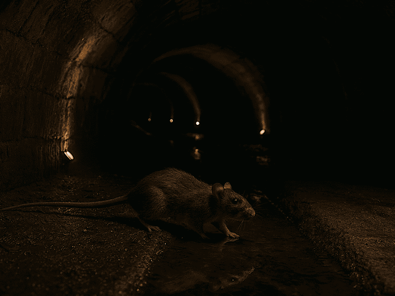 rat in Sydney's tank stream in Sydney city 