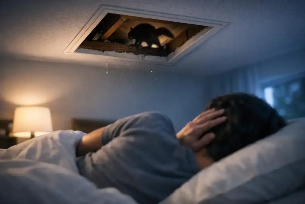 Hearing scratching in your roof at night?