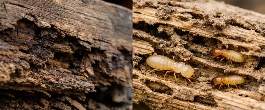 The Difference Between Timber Rot and Termite Damage