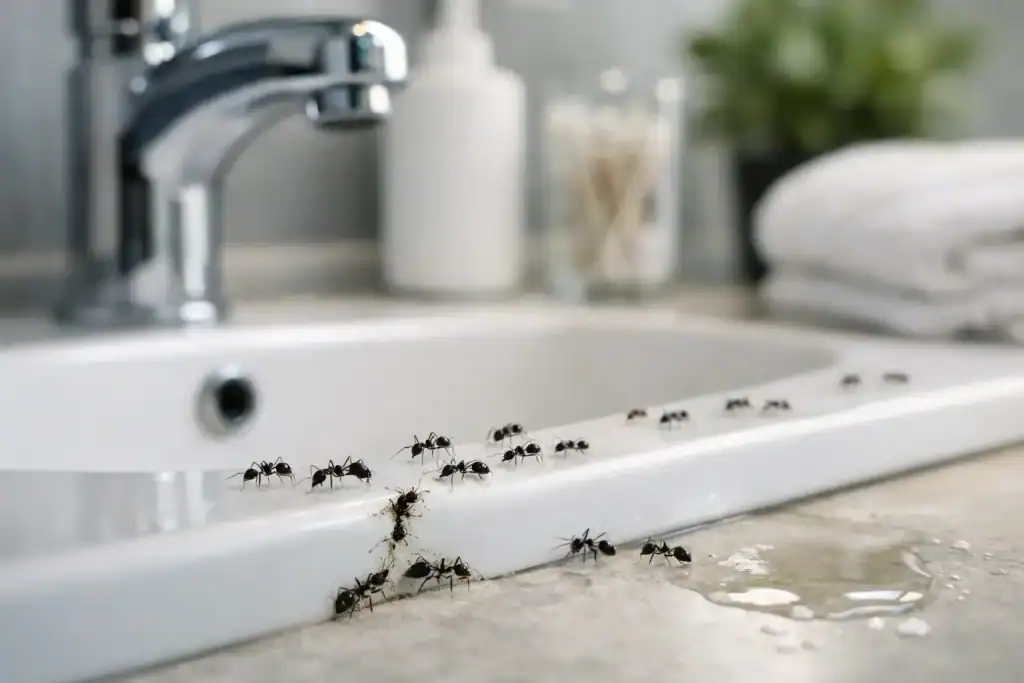 Why Are There Ants in My Bathroom? Causes & Fixes