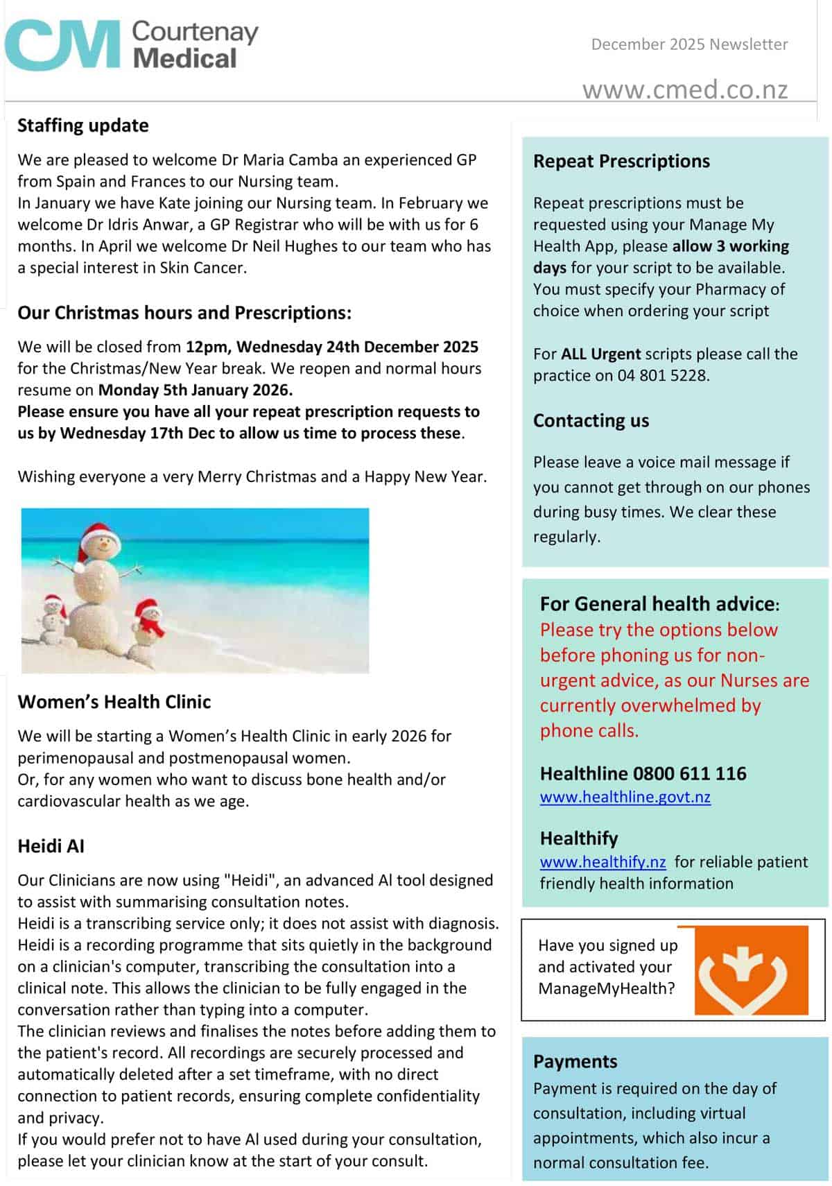 Christmas Newsletter
