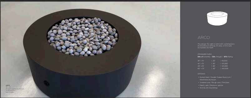 Modern linear fire pit with concrete patio Colorado Springs