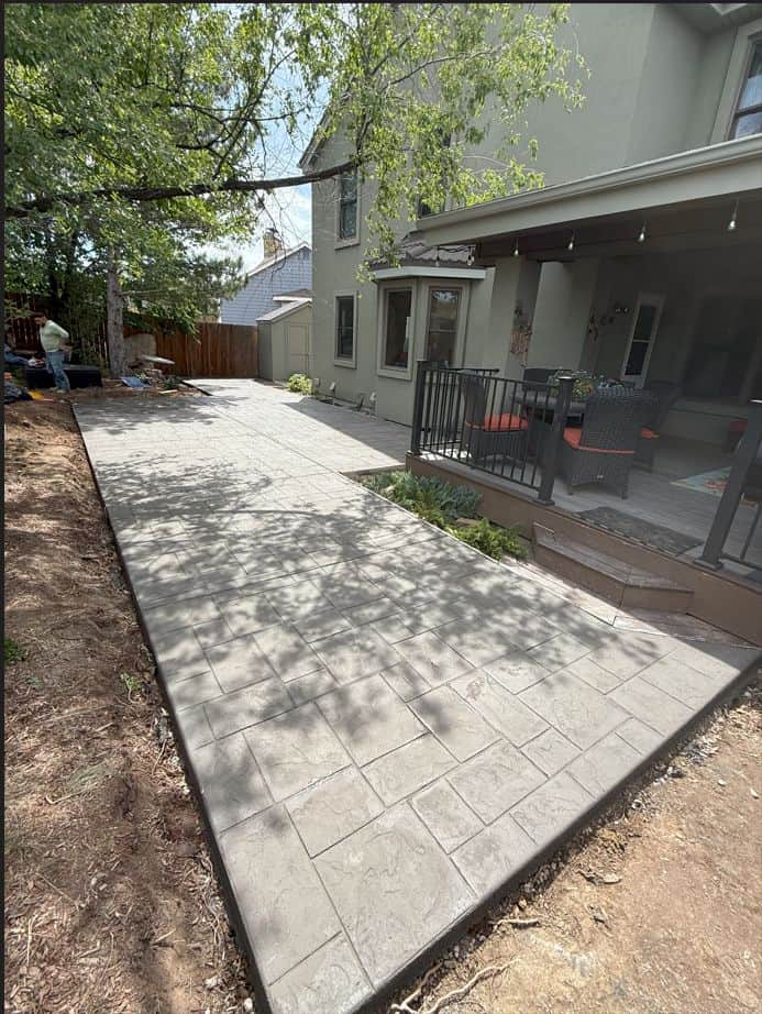 Ashlar slate stamped concrete pattern