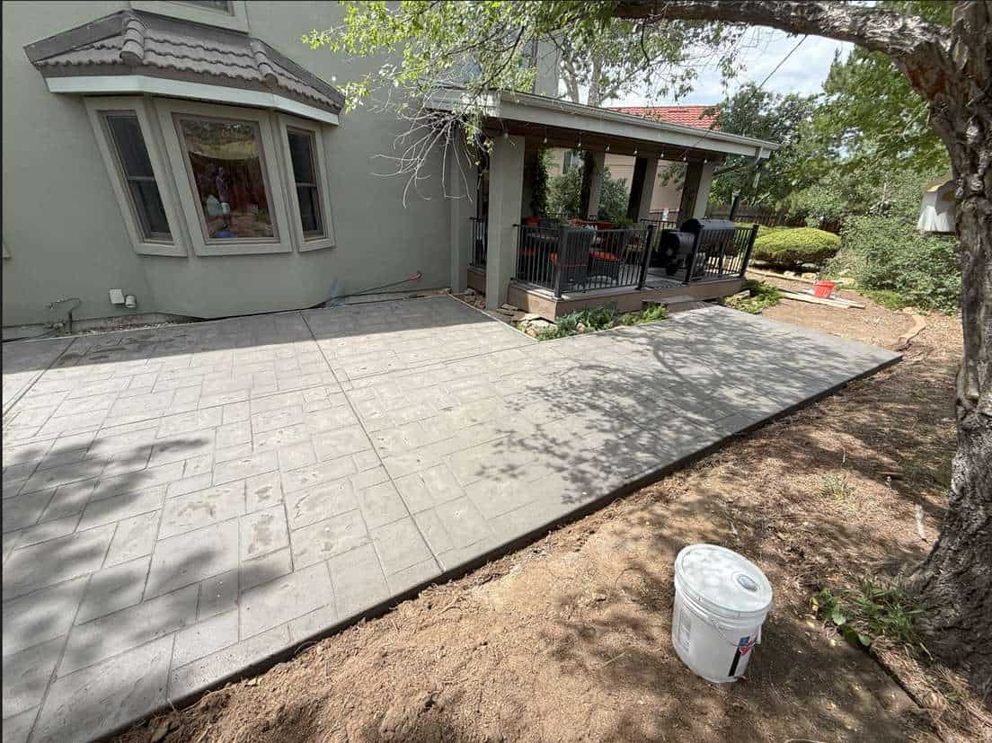 Stamped concrete patio Colorado Springs - decorative outdoor living