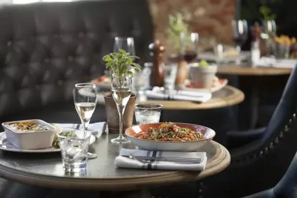 The Gannet Inn, Carbis Bay.Interiors and food.