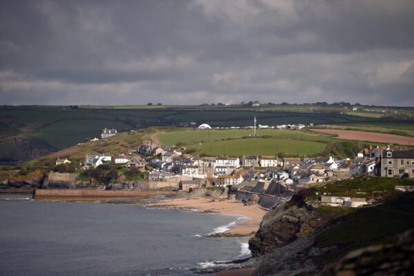 View of Porthleven from the clifftop at Penrose, Cornwall. 
©National Trust Images John Millar