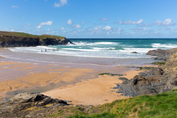 Surfers beach Treyarnon Bay Cornwall England UK north coast between Newquay and Padstow on a sunny blue sky day. Shutterstock ©Charlesy