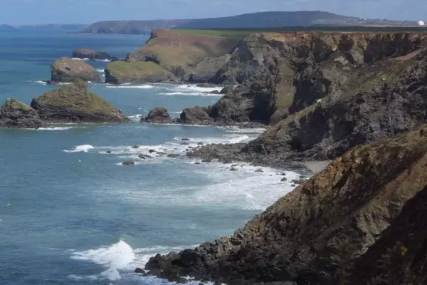 North Cliffs between Godrevy and Portreath with St Agnes Beacon in the distance