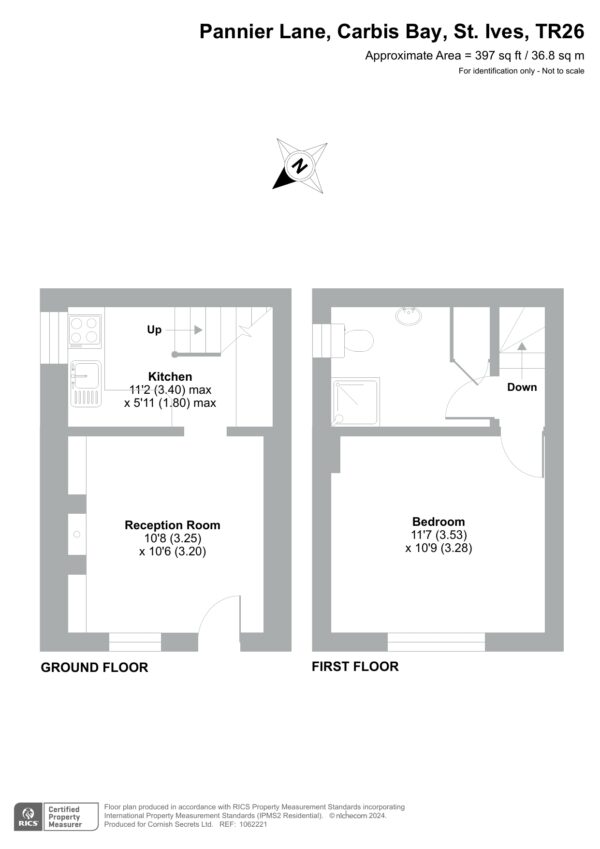 Floor plan for Tintin Cottage
