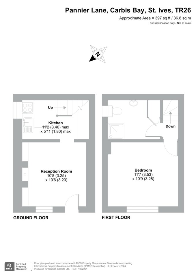 Floor plan for Tintin Cottage