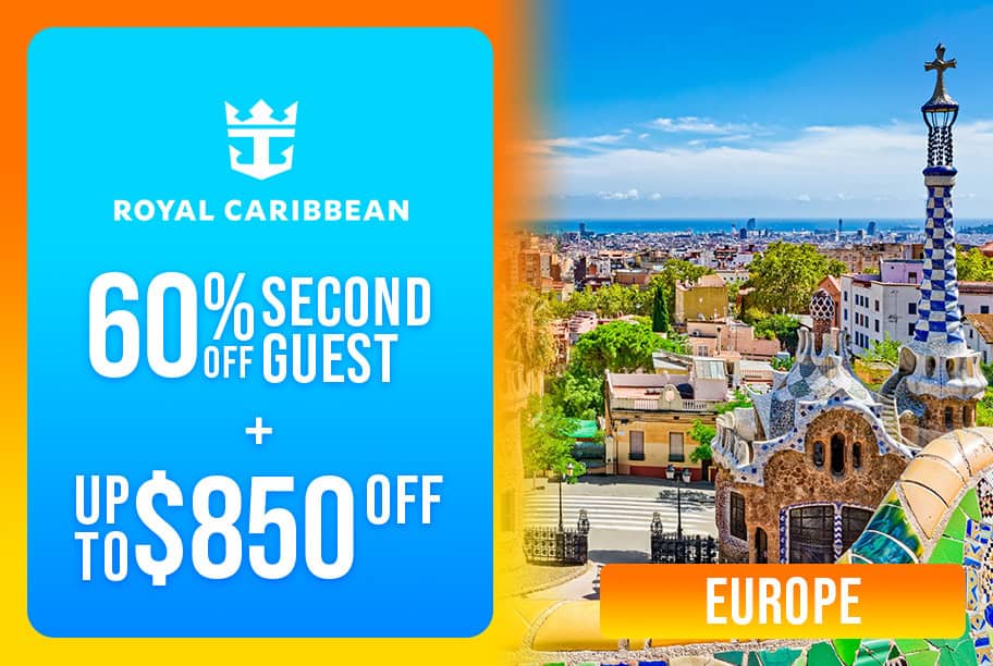 Royal Caribbean - Save Up to 60% on 2nd guest + Up to $850 Off