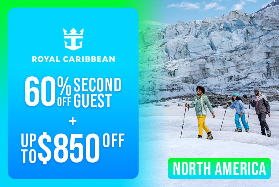 Royal Caribbean - Save Up to 60% on 2nd guest + Up to $850 Off