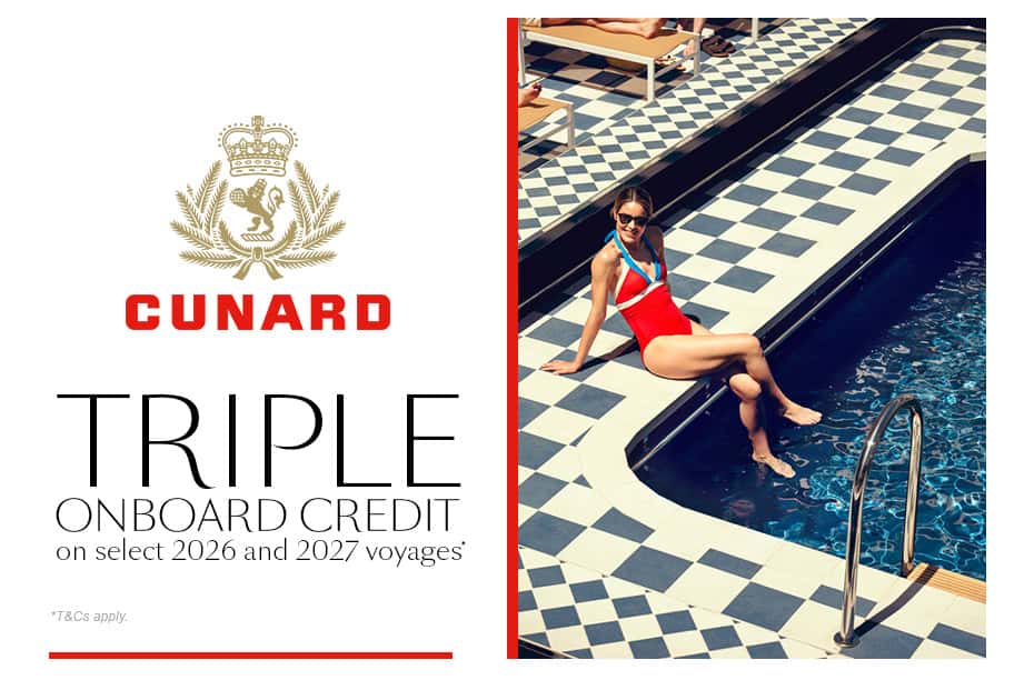 Cunard Triple Onboard Credit